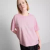 Camiseta de novia de algodón con cuello redondo