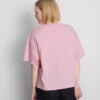 Camiseta de novia de algodón con cuello redondo