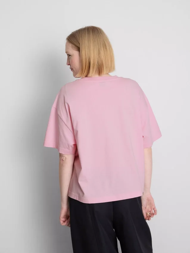 Camiseta de novia de algodón con cuello redondo