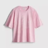 Camiseta de novia de algodón con cuello redondo