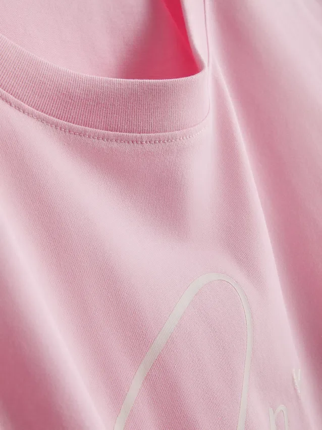 Camiseta de novia de algodón con cuello redondo