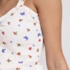 Camiseta de pijama con estampado de mariposas y tejido acanalado