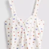 Camiseta de pijama con estampado de mariposas y tejido acanalado