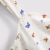 Camiseta de pijama con estampado de mariposas y tejido acanalado