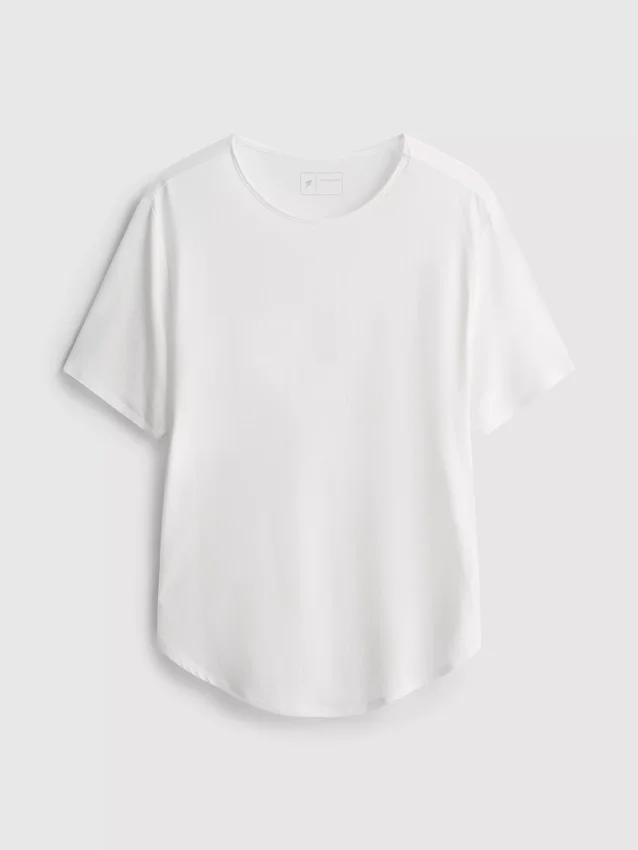 Camiseta deportiva con dobladillo curvo