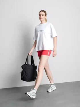 Camiseta deportiva holgada de algodón con diseño gráfico