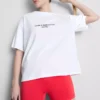 Camiseta deportiva holgada de algodón con diseño gráfico