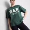 Camiseta deportiva holgada de algodón con diseño gráfico
