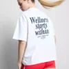 Camiseta deportiva holgada de algodón con diseño gráfico