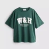 Camiseta deportiva holgada de algodón con diseño gráfico
