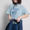Camiseta gráfica de algodón de corte recto