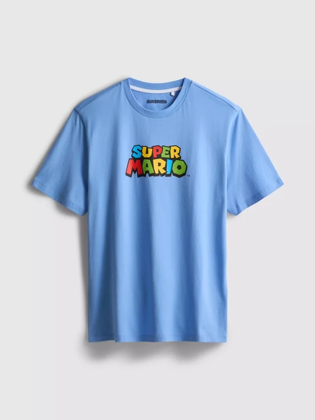 Camiseta gráfica de algodón de Super Mario