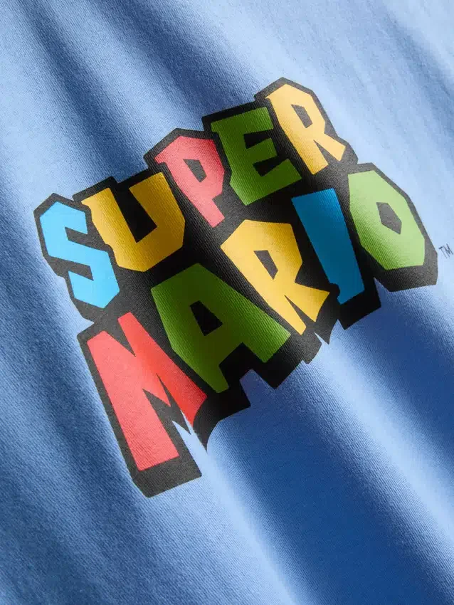 Camiseta gráfica de algodón de Super Mario