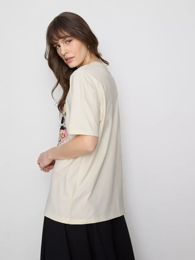 Camiseta gráfica de algodón holgada de Fleetwood Mac