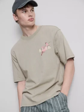 Camiseta gráfica lavada de Japón