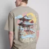 Camiseta gráfica lavada de Japón