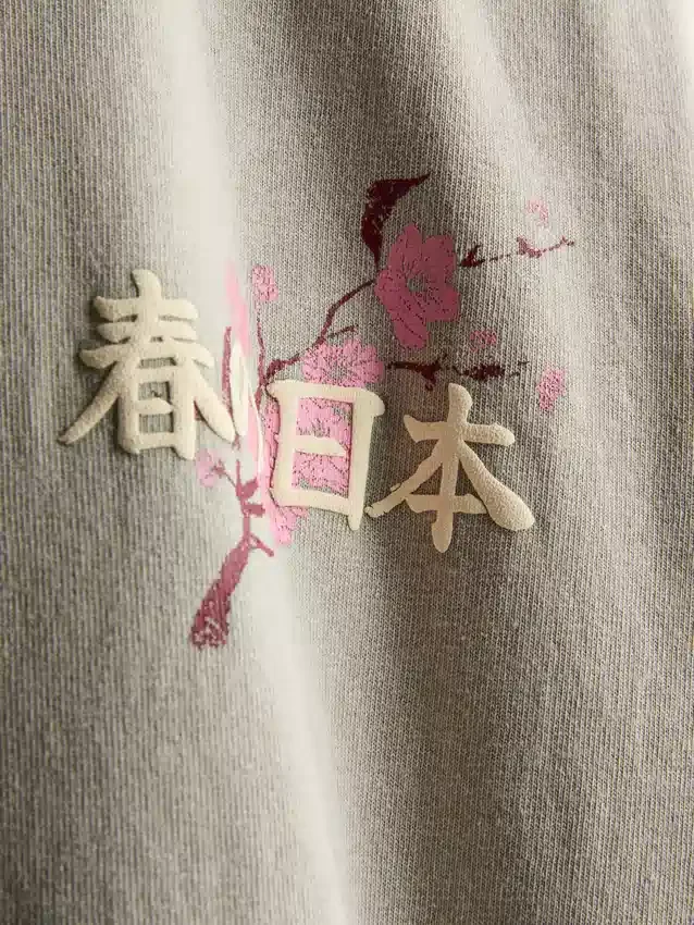Camiseta gráfica lavada de Japón