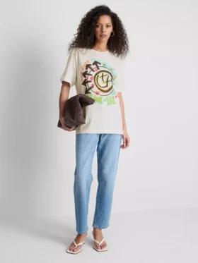 Camiseta holgada de algodón con logotipo de Blink 182