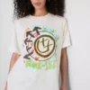 Camiseta holgada de algodón con logotipo de Blink 182