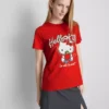 Camiseta holgada de algodón Hello Kitty con estampado de fresas