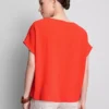 Camiseta holgada de cuello redondo con ventilación