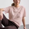 Camiseta larga de cuello redondo