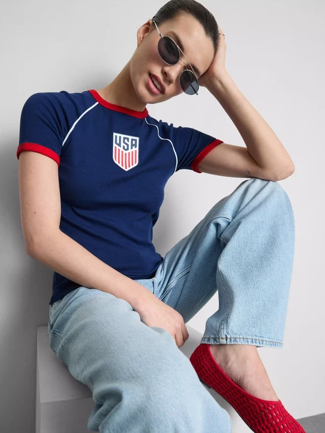 Camiseta larga para bebé con diseño de EE. UU.