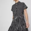 Camiseta mini a rayas con volantes