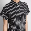 Camiseta mini a rayas con volantes