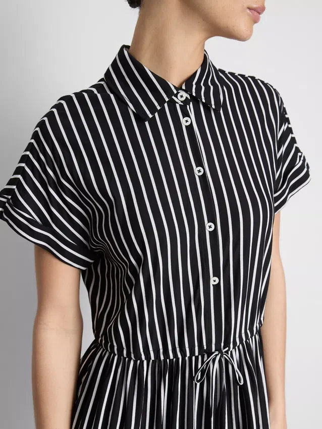 Camiseta mini a rayas con volantes