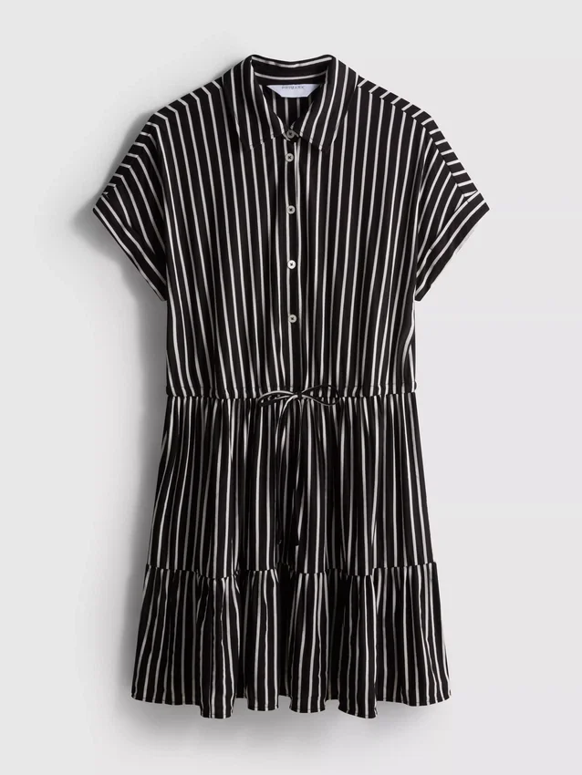 Camiseta mini a rayas con volantes