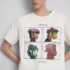 Camiseta musical holgada con diseño de Gorillaz