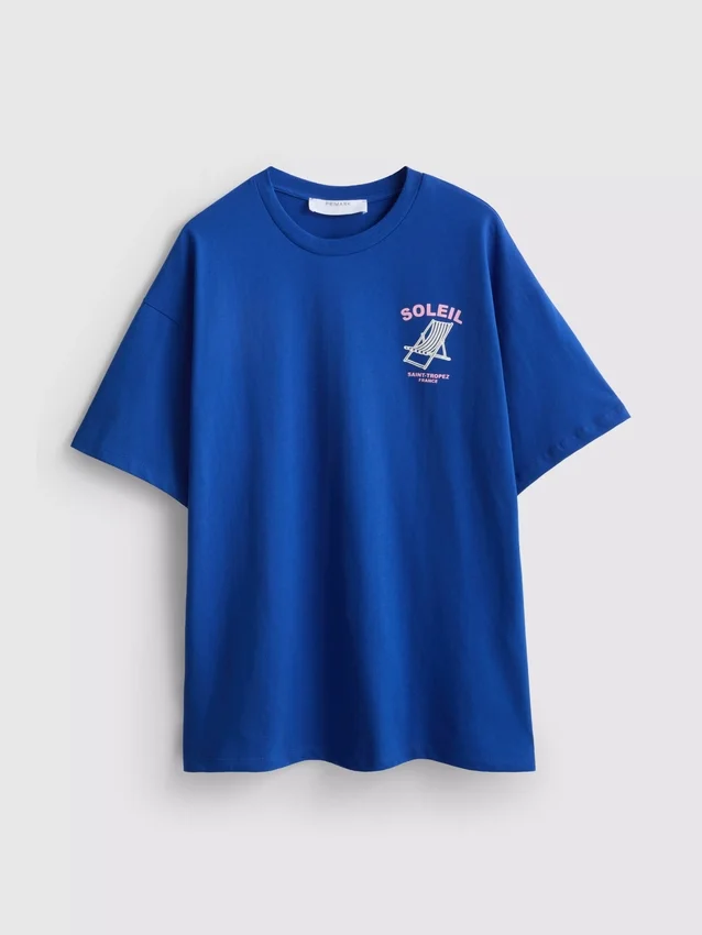 Camiseta oversize con estampado Soleil