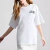Camiseta oversize de algodón estilo boyfriend con estampado