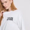 Camiseta oversize de algodón estilo boyfriend con estampado