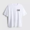 Camiseta oversize de algodón estilo boyfriend con estampado