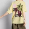 Camiseta oversize de algodón estilo boyfriend con estampado