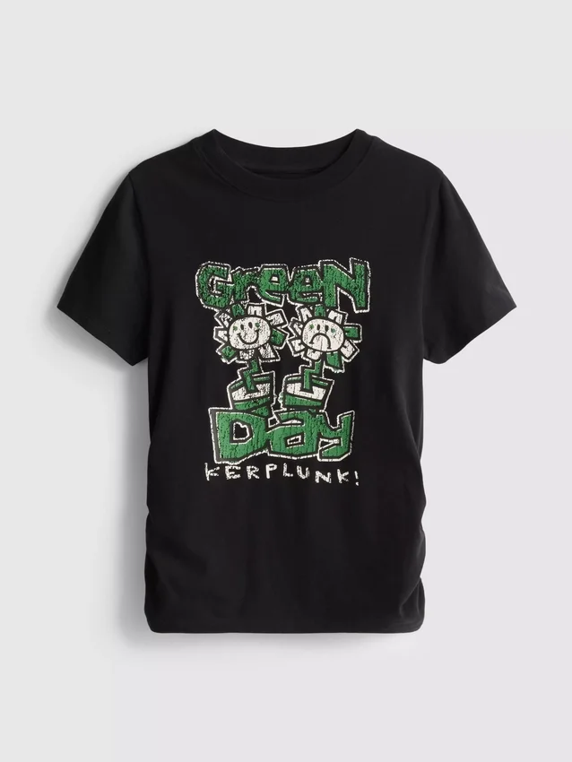 Camiseta para bebé con fruncidos «Green Day», con alto porcentaje de algodón