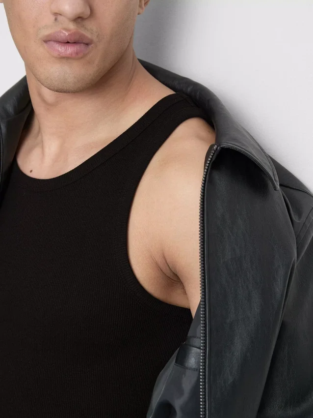 Camiseta sin mangas acanalada