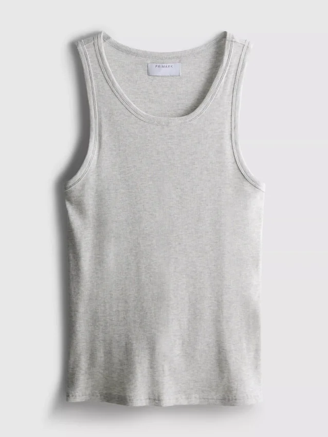 Camiseta sin mangas acanalada
