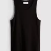 Camiseta sin mangas acanalada
