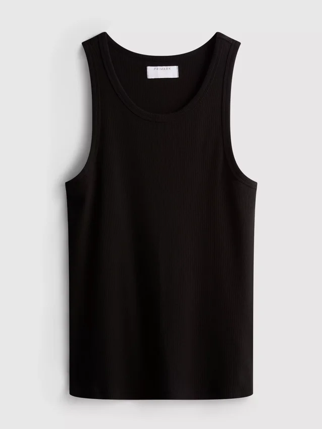Camiseta sin mangas acanalada