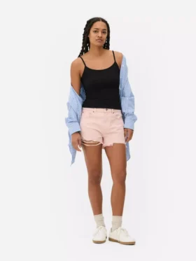 Camiseta sin mangas básica de jersey elástico