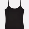 Camiseta sin mangas básica de jersey elástico