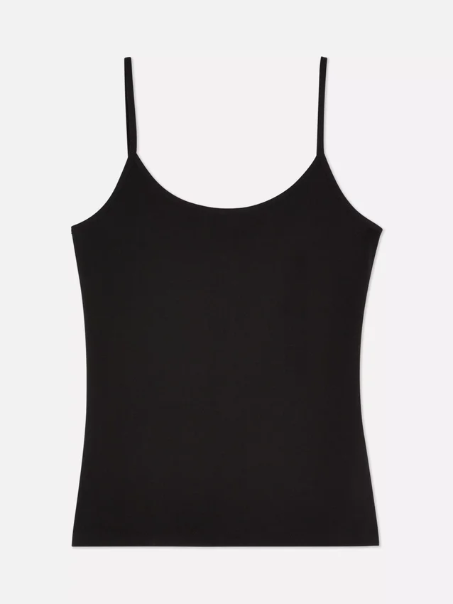 Camiseta sin mangas básica de jersey elástico