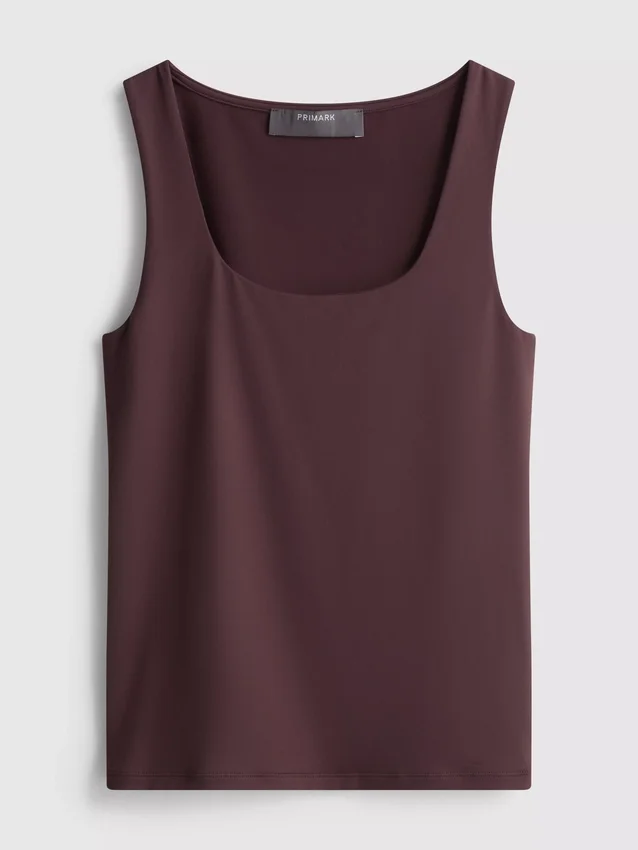 Camiseta sin mangas con cuello cuadrado