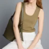 Camiseta sin mangas con cuello redondo y espalda nadadora