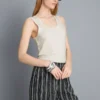 Camiseta sin mangas con cuello redondo y espalda nadadora