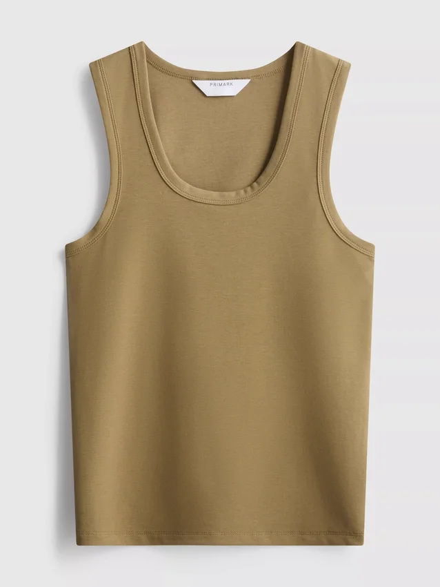 Camiseta sin mangas con cuello redondo y espalda nadadora