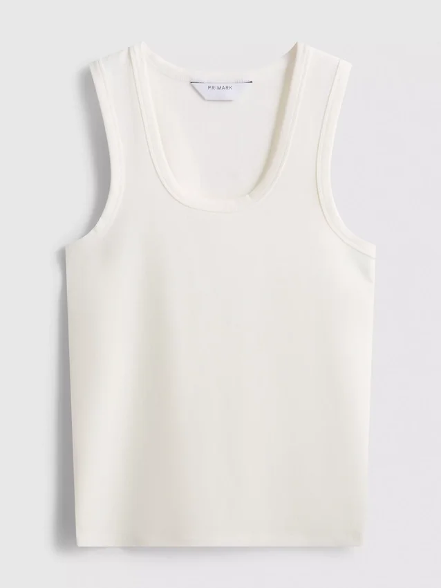 Camiseta sin mangas con cuello redondo y espalda nadadora